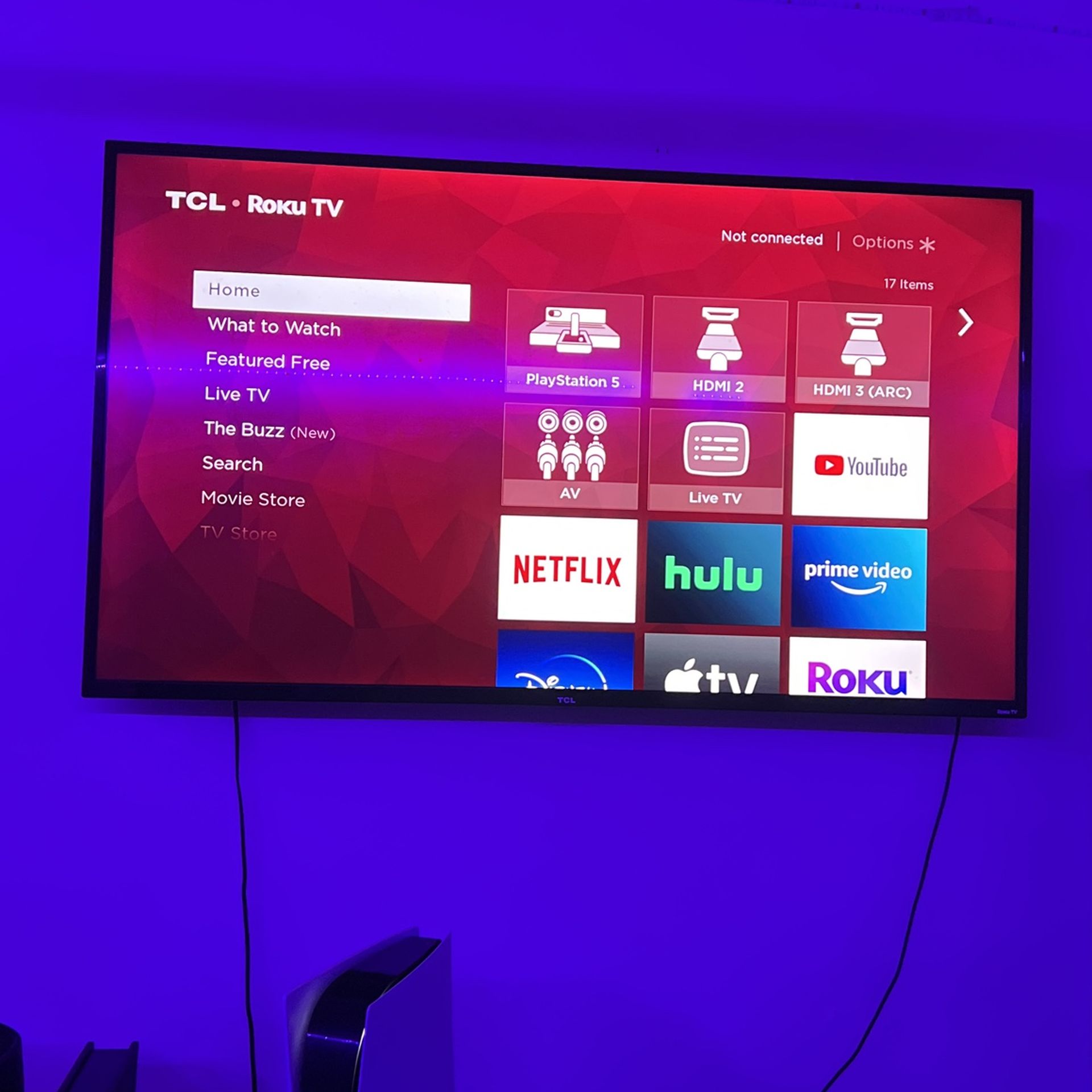 TCL 55 “ Class 4- Series 4k UHD HDR Smart Roku TV