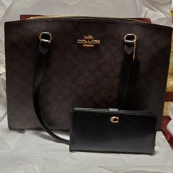 Authentic Coach bag and wallet