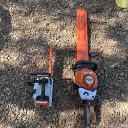 Stihl Trimmer And Chainsaw 