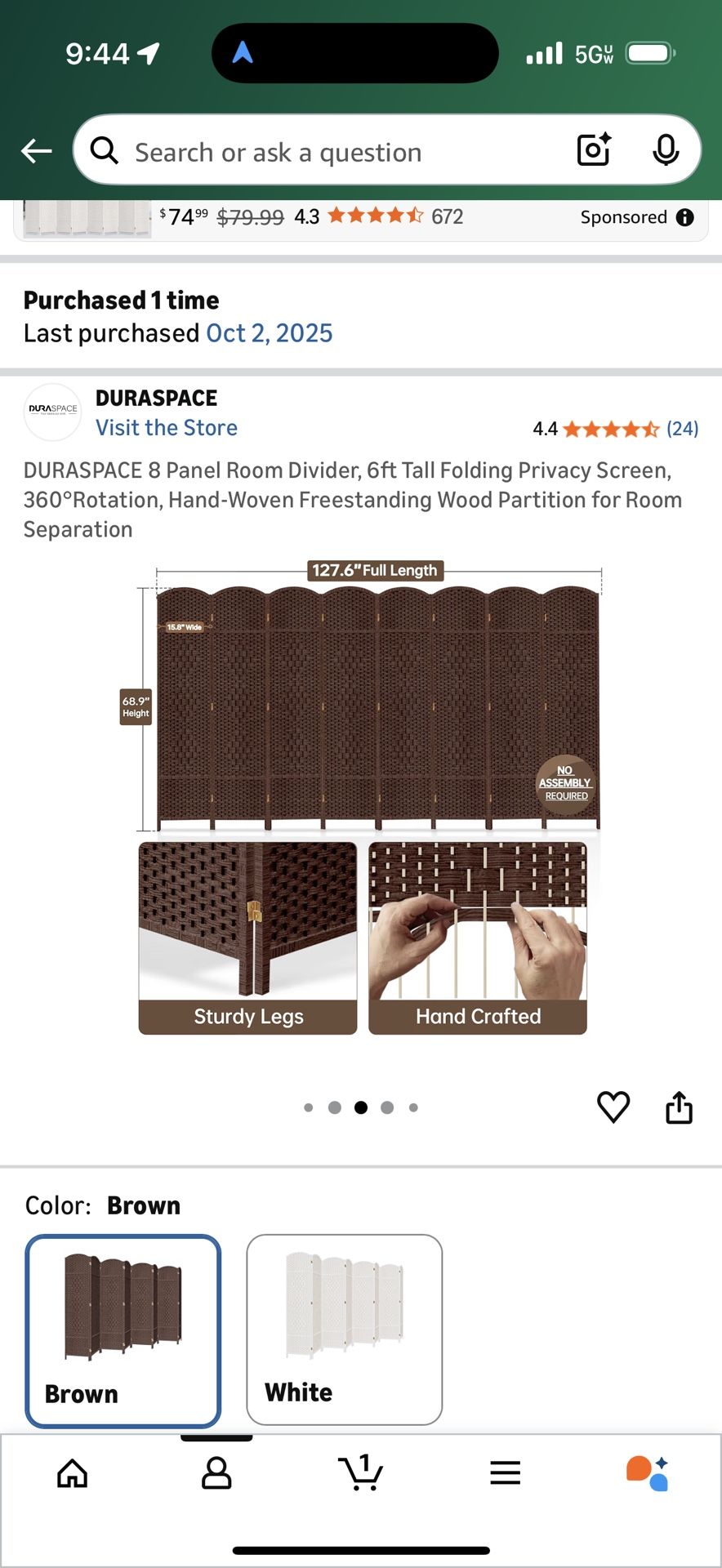 8 Panels Room Divider