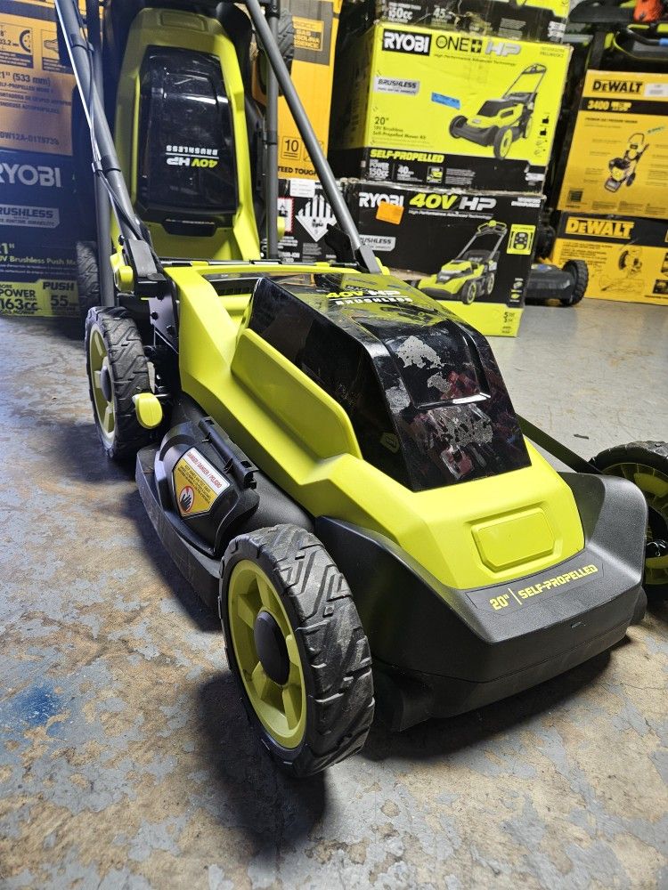 RYOBI 40V HP BRUSHLESS CORDLESS 20IN SELF PROPELLED LANW MOWER NO BAG