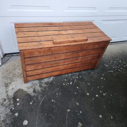 Wood Storage Box Locker 37.5"Lx19"Hx17.75"W