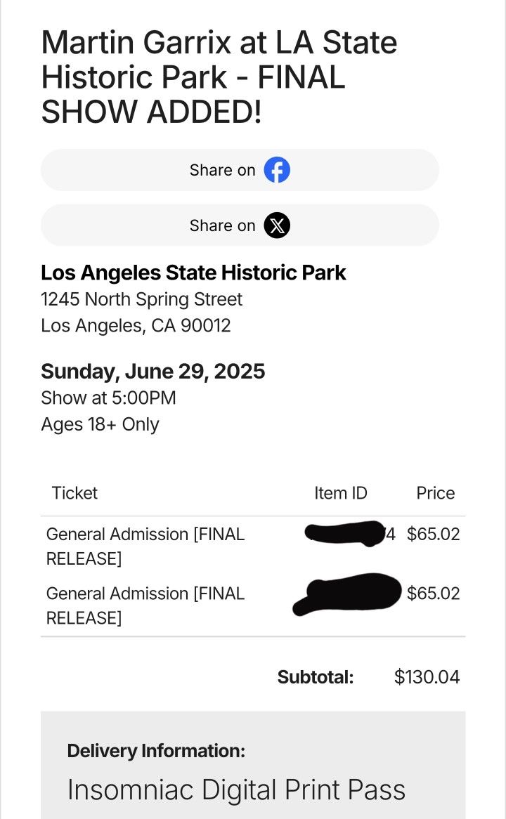 Martin Garrix LA Show Sunday