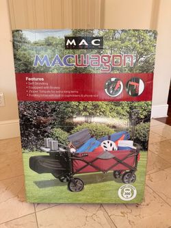 Mac Sports Folding Wagon with Tailgate and Table