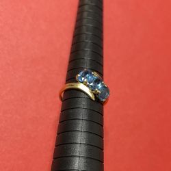 Blue Topaz 14k Gold Ring