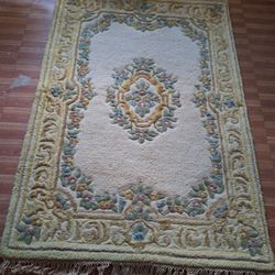 Indian Rug Wool Pile Hand Knotted 60" L * 40" W