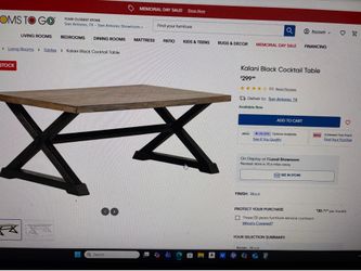Rooms to Go-Katana Black Cocktail Table / End Table with 2 Lamps