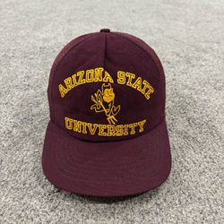 80s arizona state university trucker snapback hat one size fits all