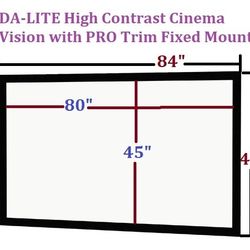 DA-Lite High Contrast Cinema Vision w/Pro Trim Fixed Mount