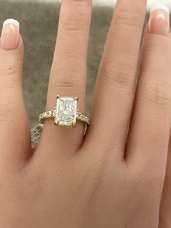 18K VVS2/F 5.18CTW  Lab Diamond IGI Certified Radiant Cut Engagement Ring 