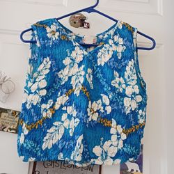 Flower Blue Shirt 