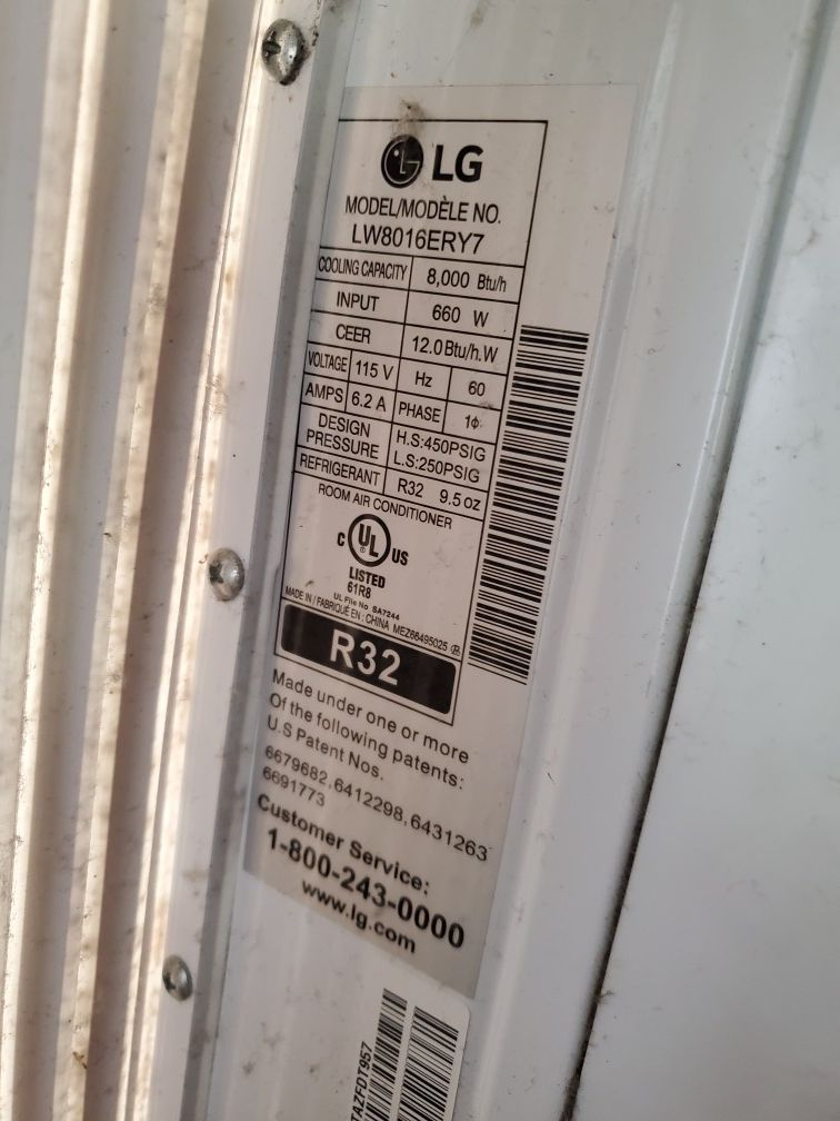 LG ac unit 8000 btu and 115 v
