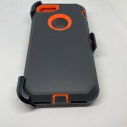 For Iphone 6, IPhone 7/8 gray With Orange Belt clip Case 