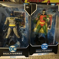 Batman & Robin McFarlane Toys DC Multiverse Figures New 