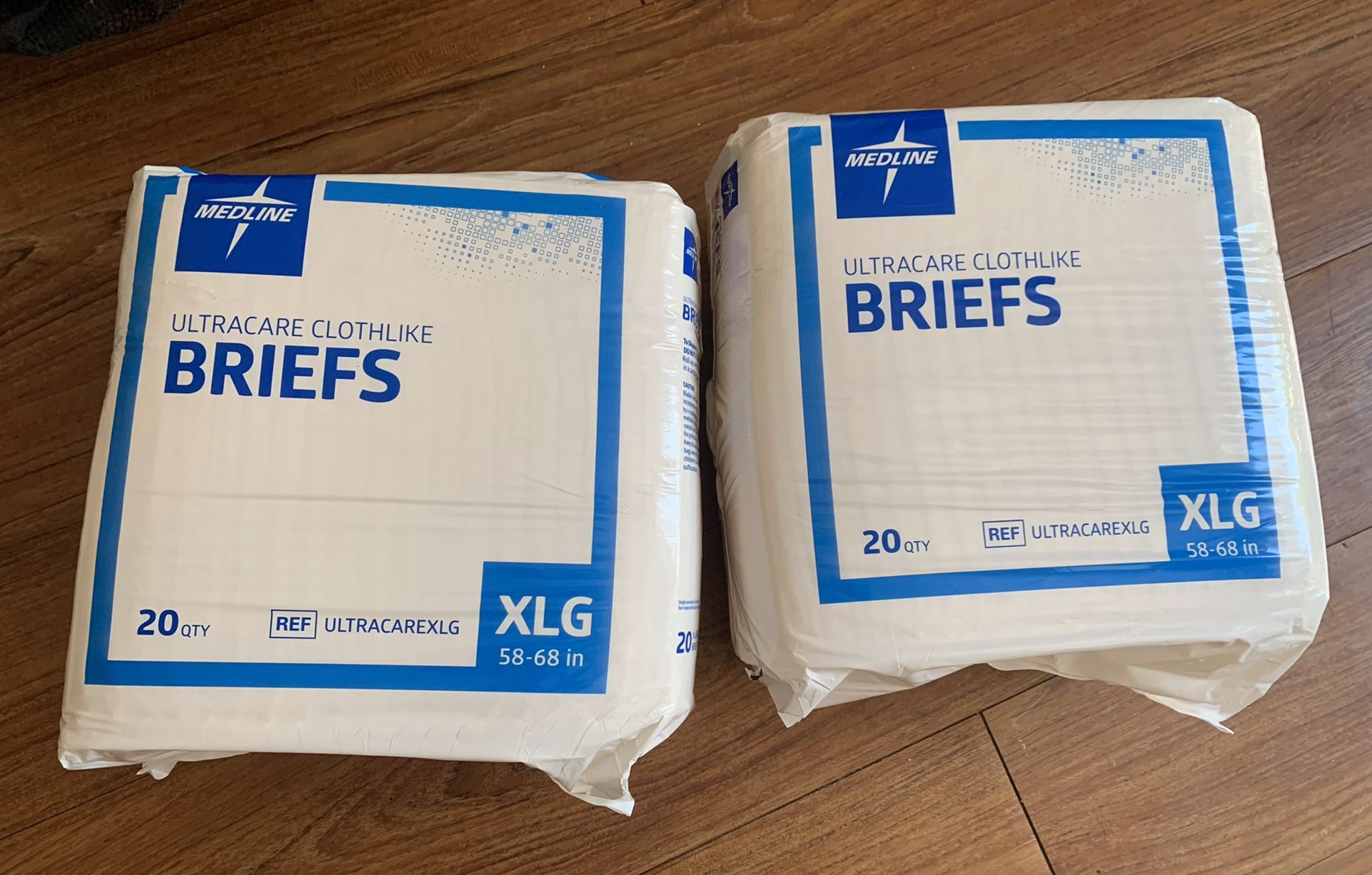 Medine Ultracare Cloth like Briefs XL Each 5$ I have 6 Packs