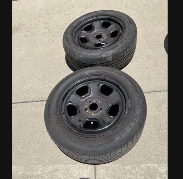 2 —— 245/55r18 5x115 5x114.3 5x4.5 Stock Ford Explorer Charger Chrysler 300 Tacoma Wheels Rims Good Tires!!