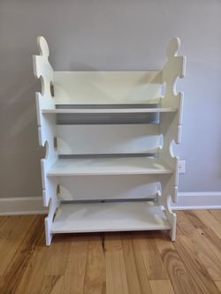 Jigsaw Puzzle Themed Bookshelf (White)