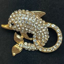 Rhinestone “DOLPHIN JUMPING THROUGH HOOP” - WEAR YOUR STORY