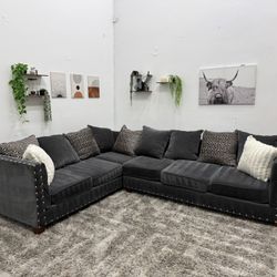 Gray Sectional Couch - Free Delivery 