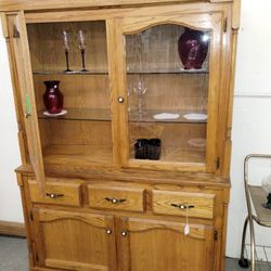 Hand Crafted Solid Oak Hutch