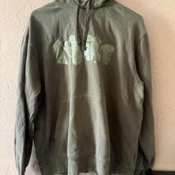 Nike Hoodie – Olive Green, Large, Graphic Front