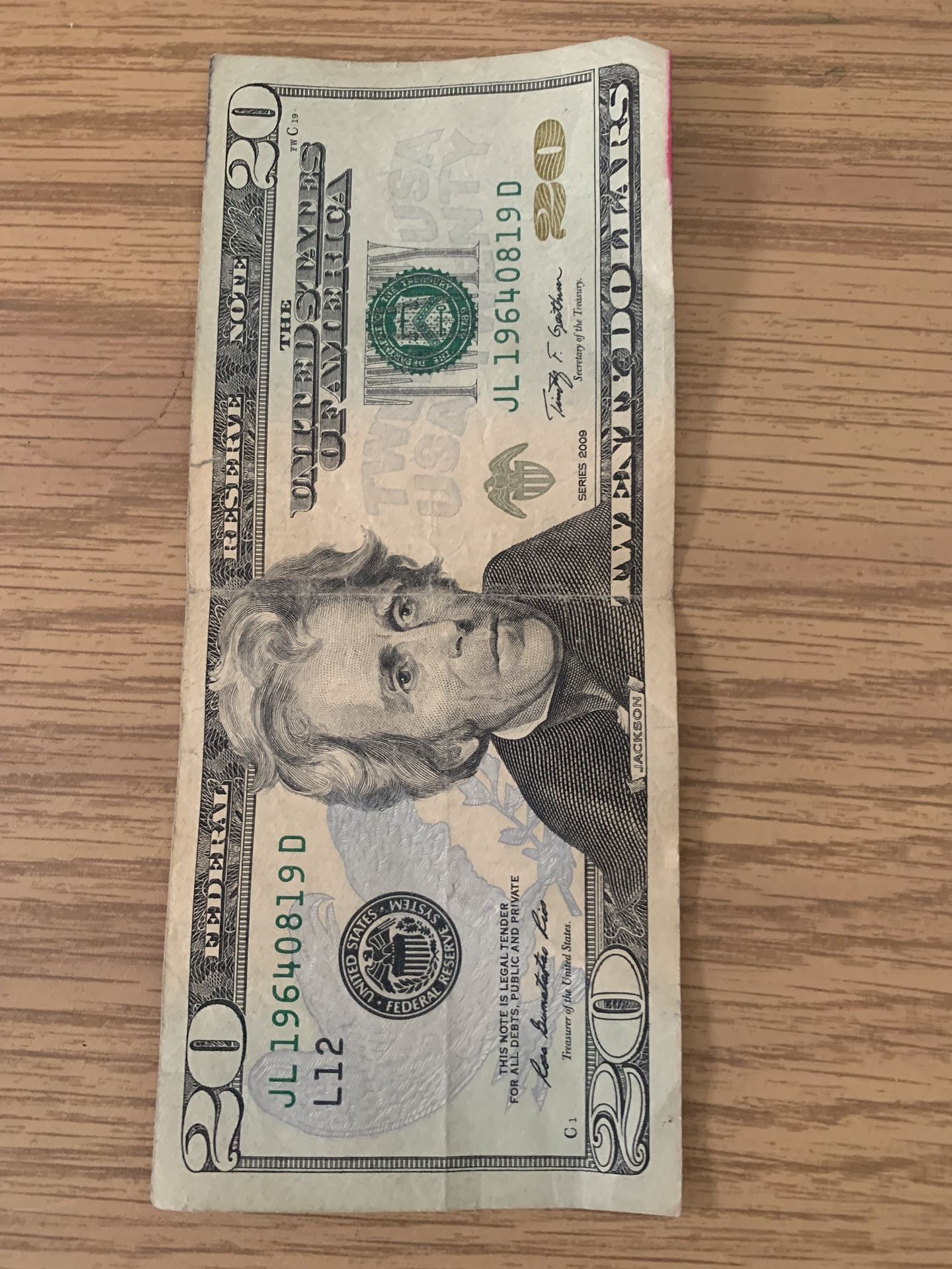 Twenty ($20) Birthday note  1964  August 19