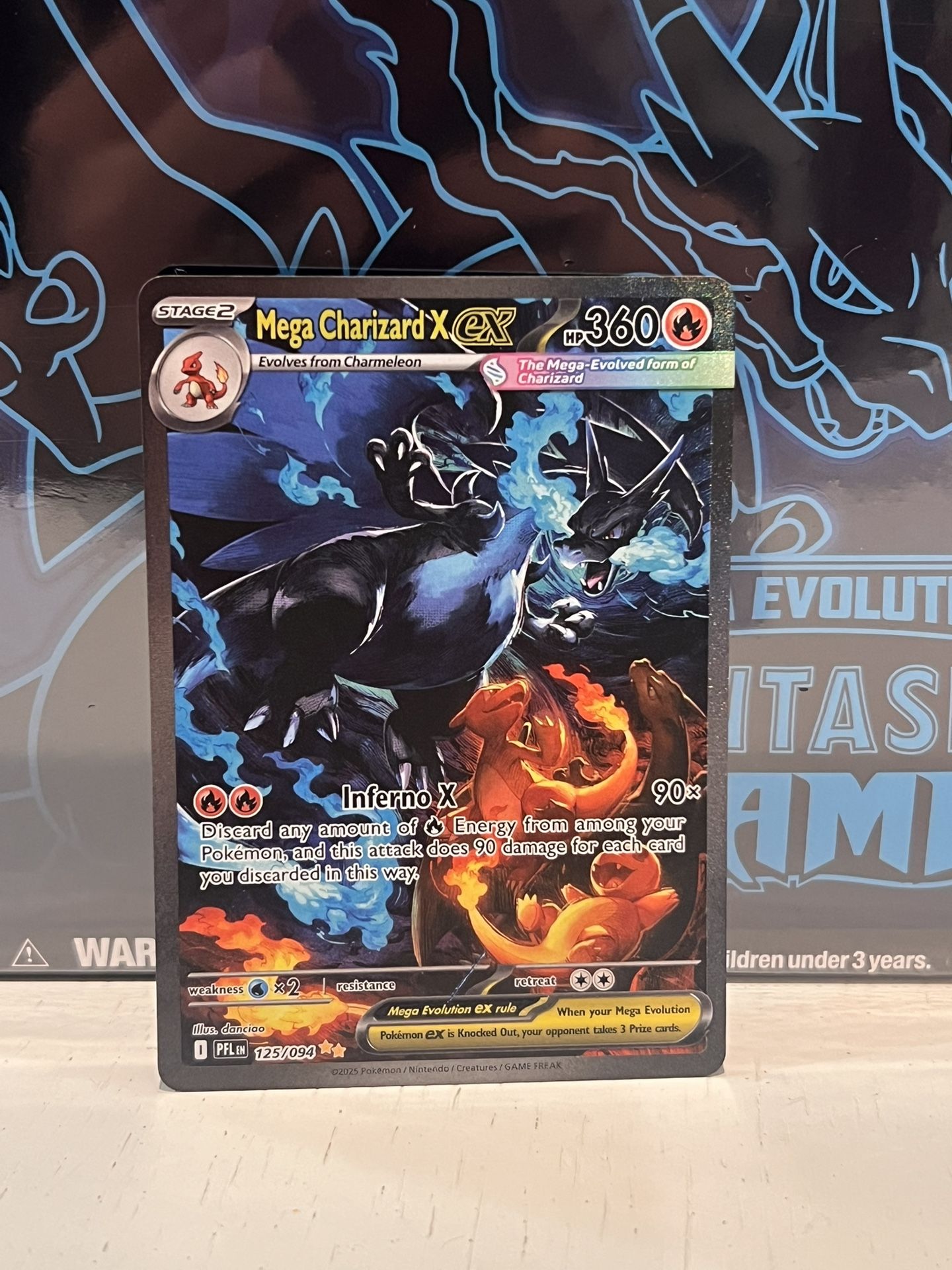 Mega Charizard X ex 125/094 Me02: Phantasmal Flames Holo PICK UP TODAY