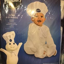 Pillsbury Doughboy Infant Costume 6-12 Months -NEW