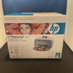HP Photosmart A526 Photo Inkjet Printer Compact Photo Printer w/Ink NEW SEALED