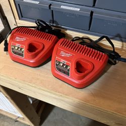 2 Milwaukee M12 Chargers