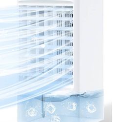 SEEPER Tower Fan, Evaporative Air Cooler with Rolling Wheels