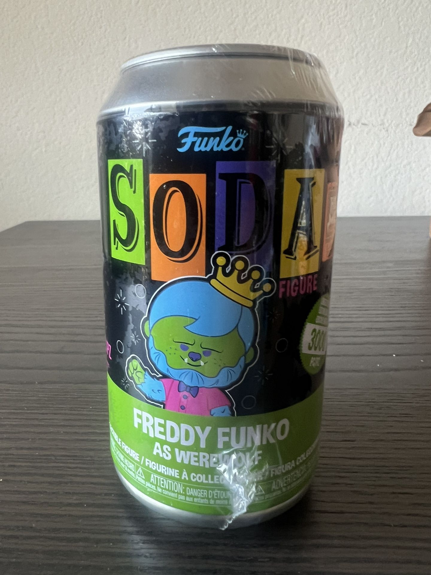 SEALED LE 3K PIECE VAULTED EXCLUSIVE BLACKLIGHT Freddy Funko as Werewolf Soda