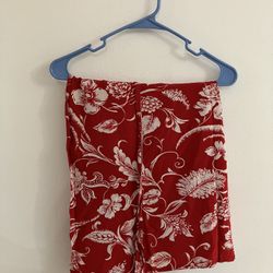 Ralph Lauren Floral Beach Cover up Wrap Skirt | Red | One Size