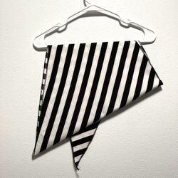 Black and White Striped Bandana