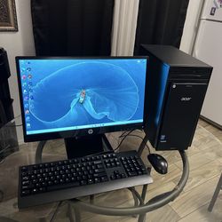 FAST Complete Desktop Computer PC Setup / Intel Core i5 CPU / 128GB SSD / 22” Monitor / Keyboard / Mouse / Office / Adobe
