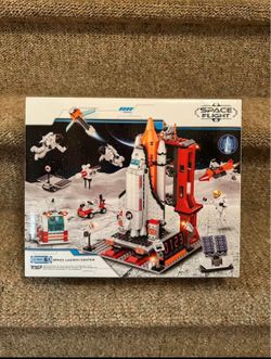 Space Exploration Shuttle Aerospace Building Kit Toy with Heavy Transport Rocket and Launcher Bes