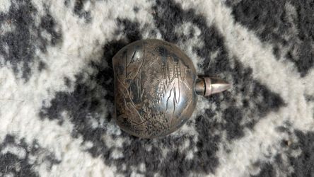 Vintage 950 Silver Etched Perfume Bottle