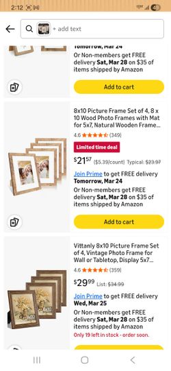 8x10 Picture Frame Set of 6. 8 x 10 Wood Photo Frames with