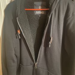 Black Zip Up Hoodie Sweater 