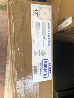 White floor polishing pads