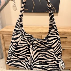 Fur Zebra Purse