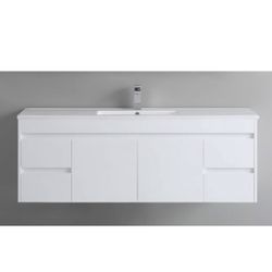 SALE ~ Modern Floating Bathroom Vanity - 60 inches