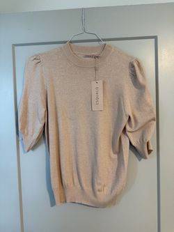 Esqualo Knit Puff Sleeve Top