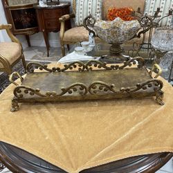 Beautiful Ornate Gold Decorative Tray with Handles🌷