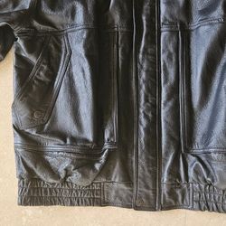 XL Mens Black Italian leather jacket