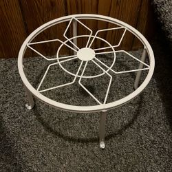 10” Cafuvv Metal Stand for Plant, Metal Display Stand, White