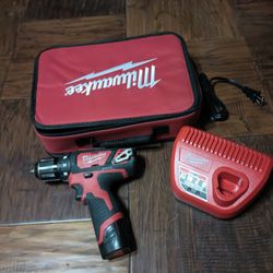 Milwaukee Drill With Battery , Charger And Bag