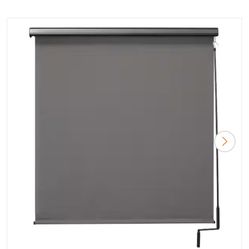 SeaSun Morro Bay Grey Cordless Outdoor Patio Roller Shade