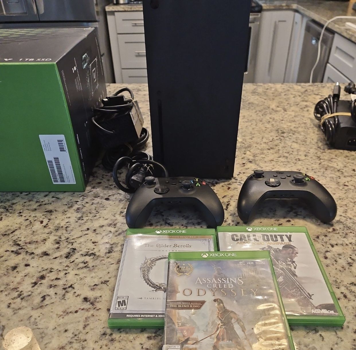 Microsoft Xbox Series X 1TB Video Game Console - Black 3 Games, 2 controllers