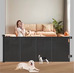 Pawtners Retractable Baby Gate, 41" Tall Extends Up To 71" Wide